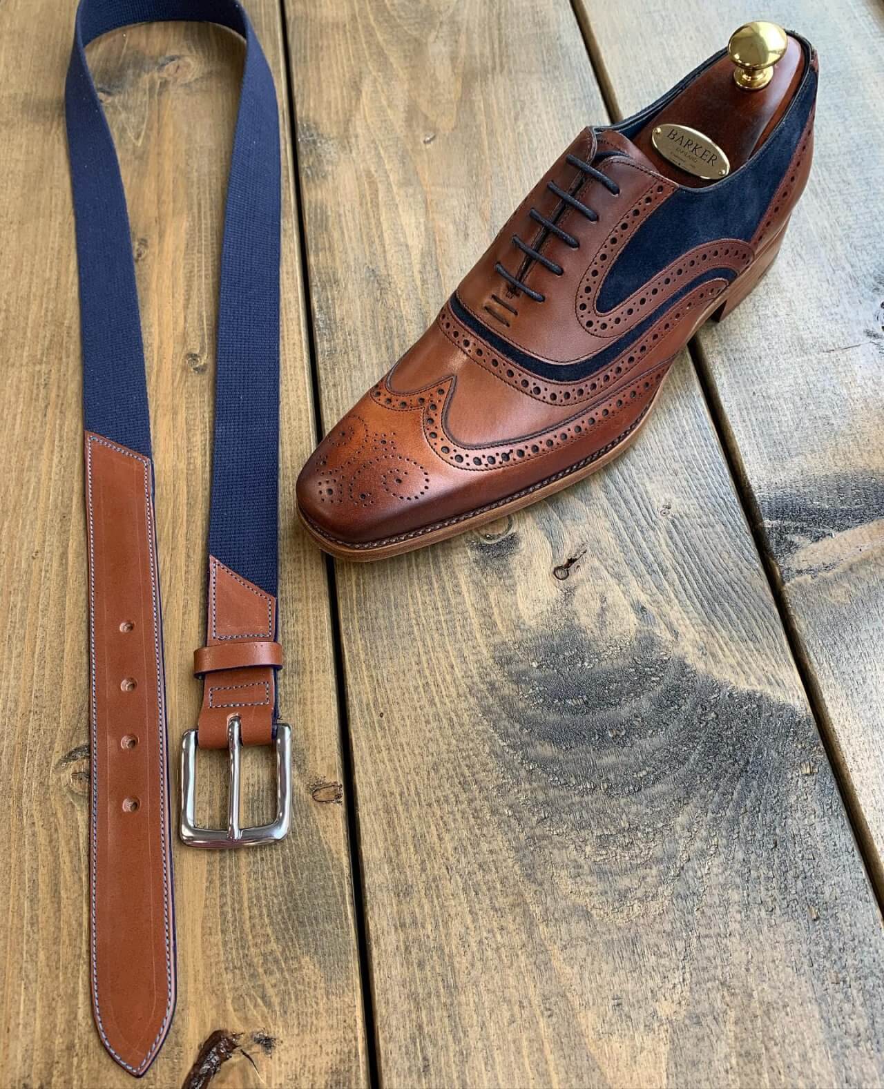 Woven belt blue